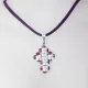 Small Cross - Adena-Purple Suedine - 1